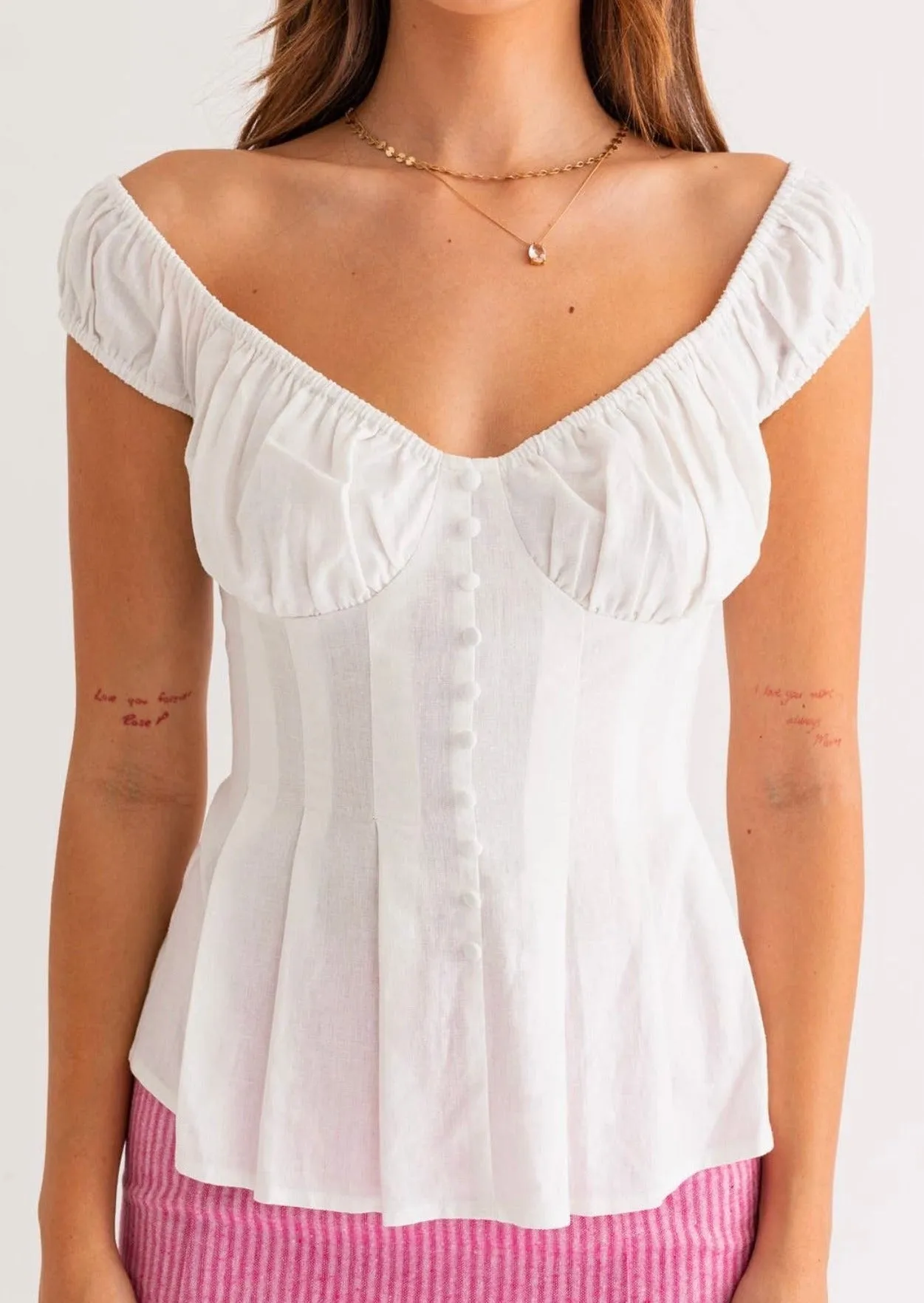 A Dainty Thing Off Shoulder Peplum Top