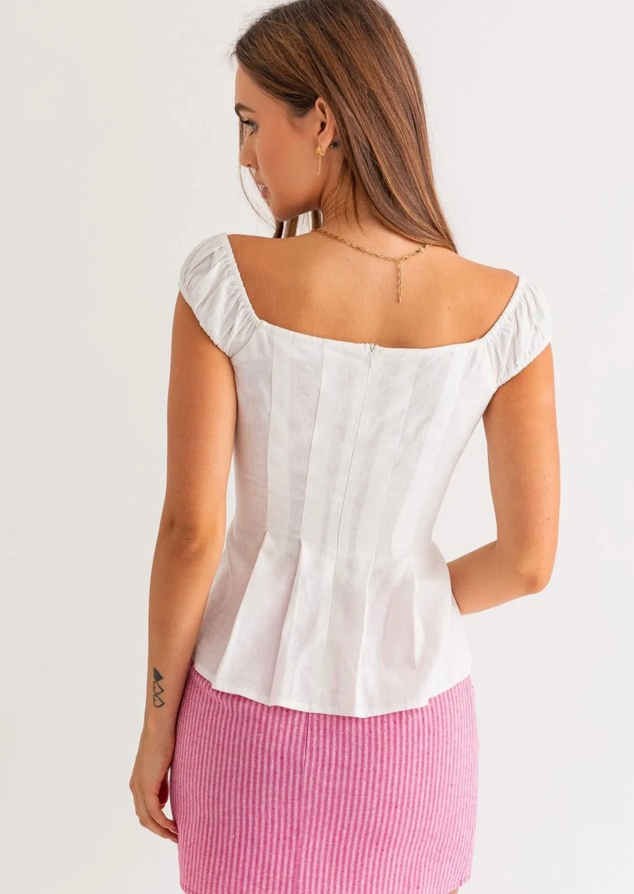 A Dainty Thing Off Shoulder Peplum Top
