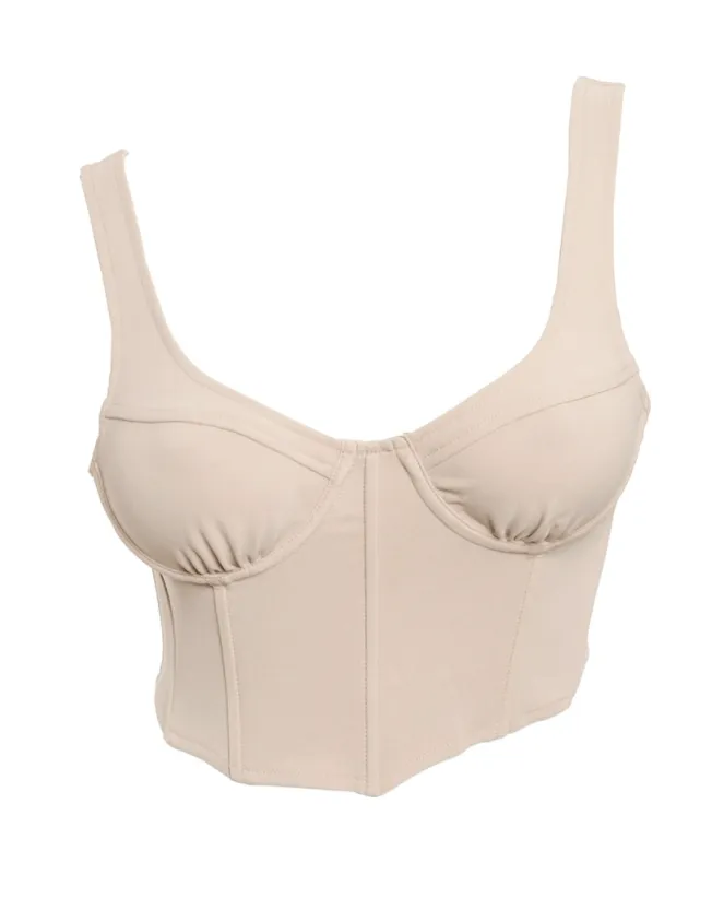 Untouchable Elegance Lace-Up Corset Top