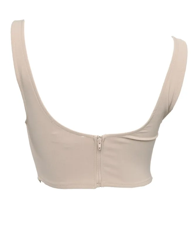 Untouchable Elegance Lace-Up Corset Top