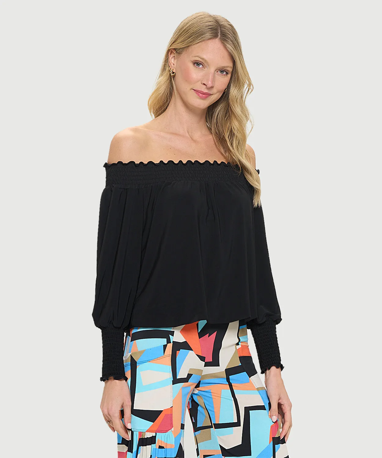 Elastic Off The Shoulder Top