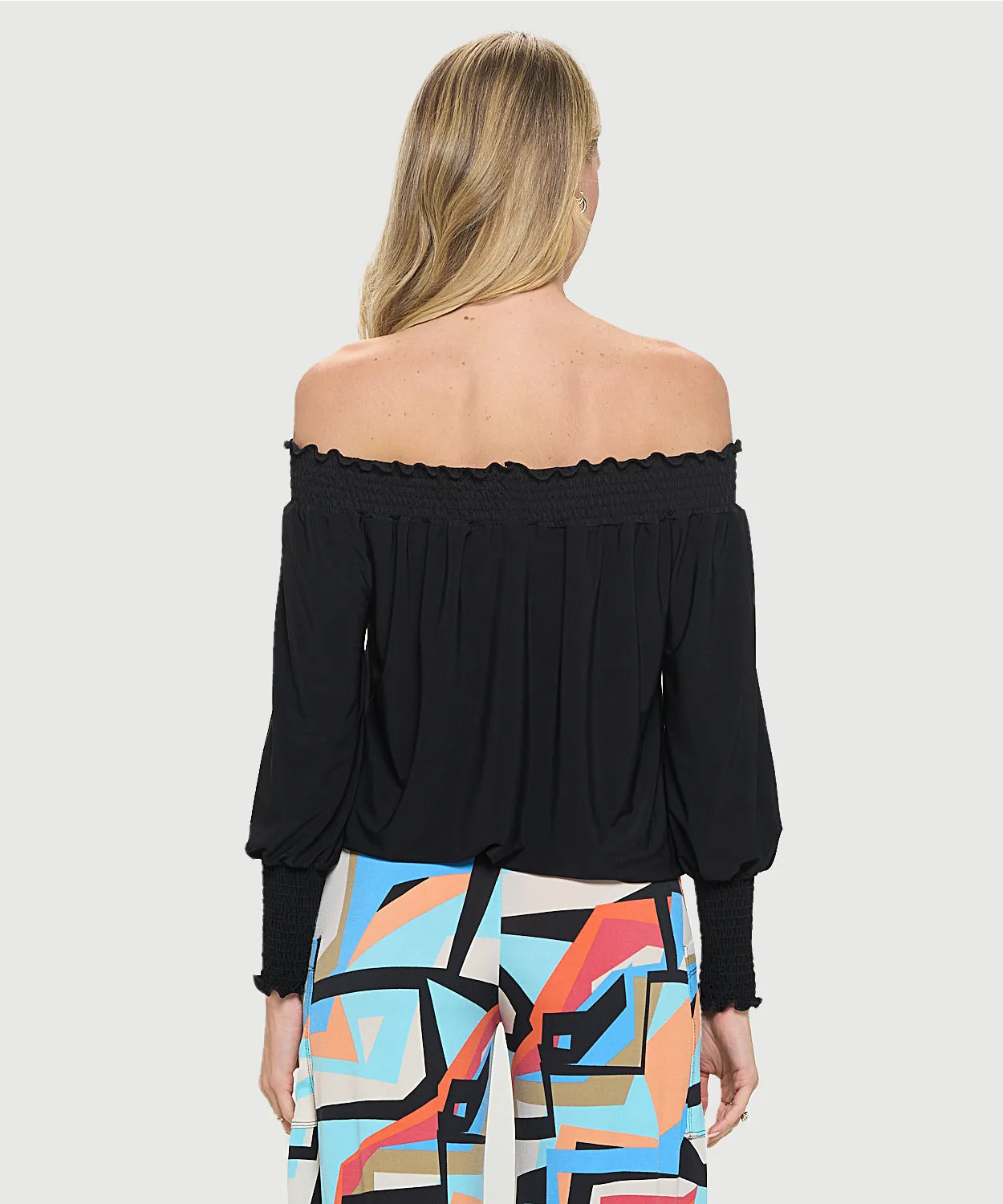 Elastic Off The Shoulder Top