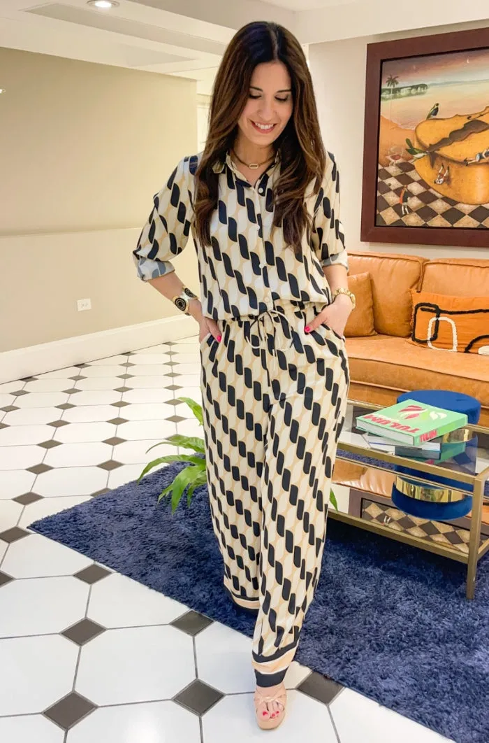 Printed Button Down Shirt