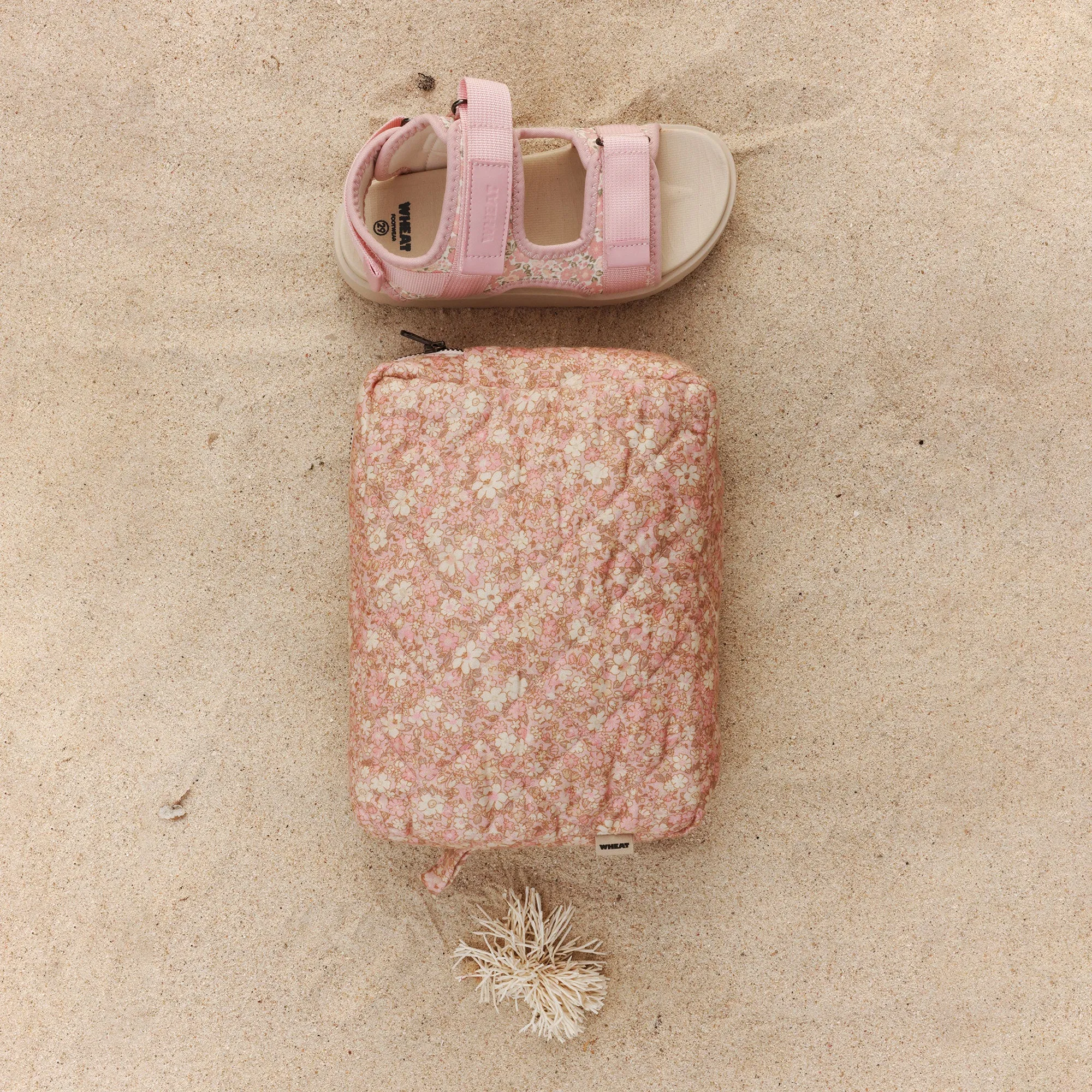 Sandal Mandy - ivory flower meadow