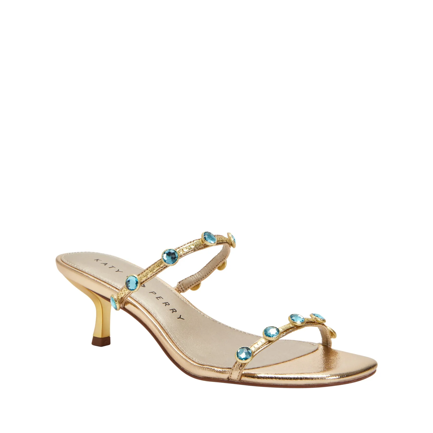 Womens Elegant Gemstone-Embellished Sandals