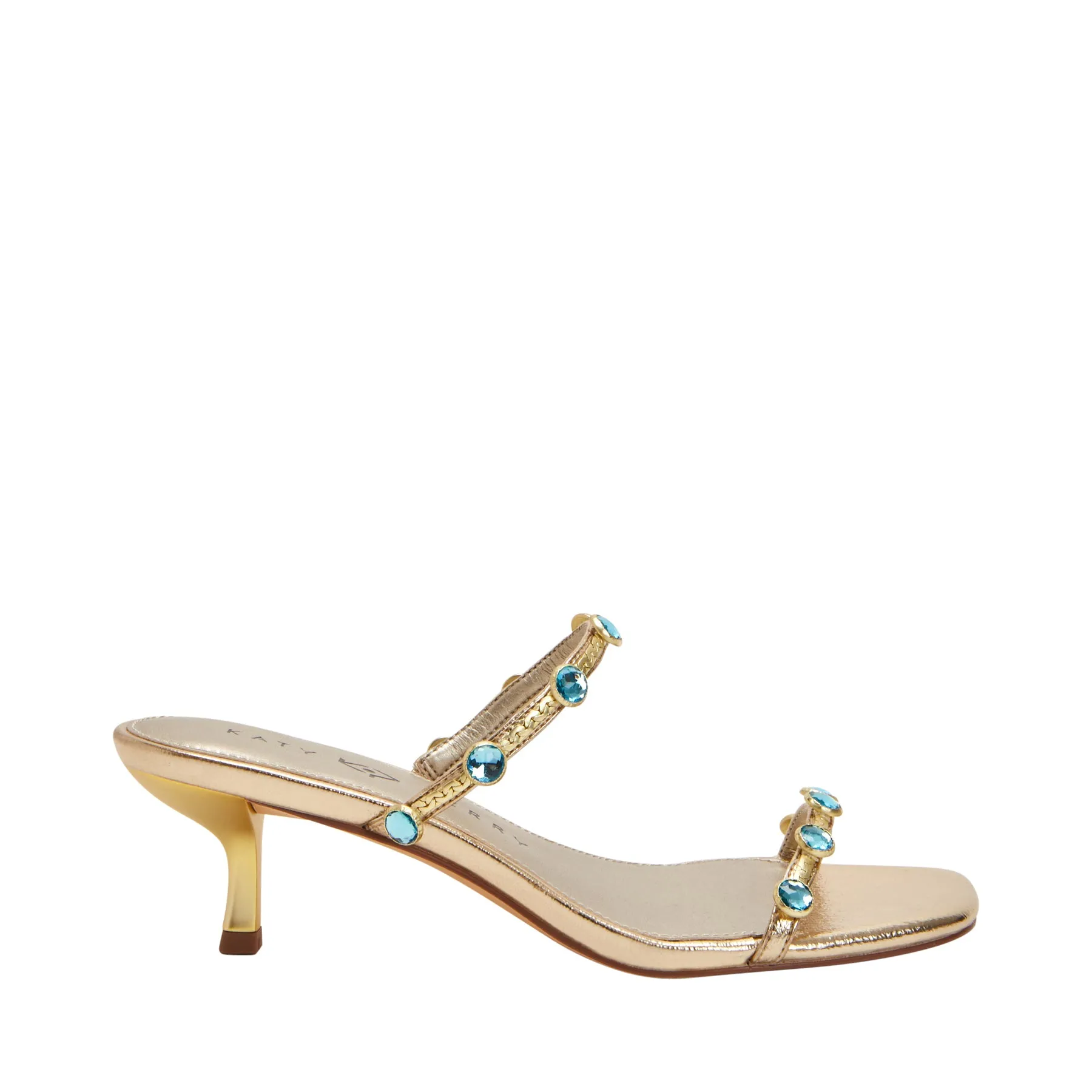 Womens Elegant Gemstone-Embellished Sandals