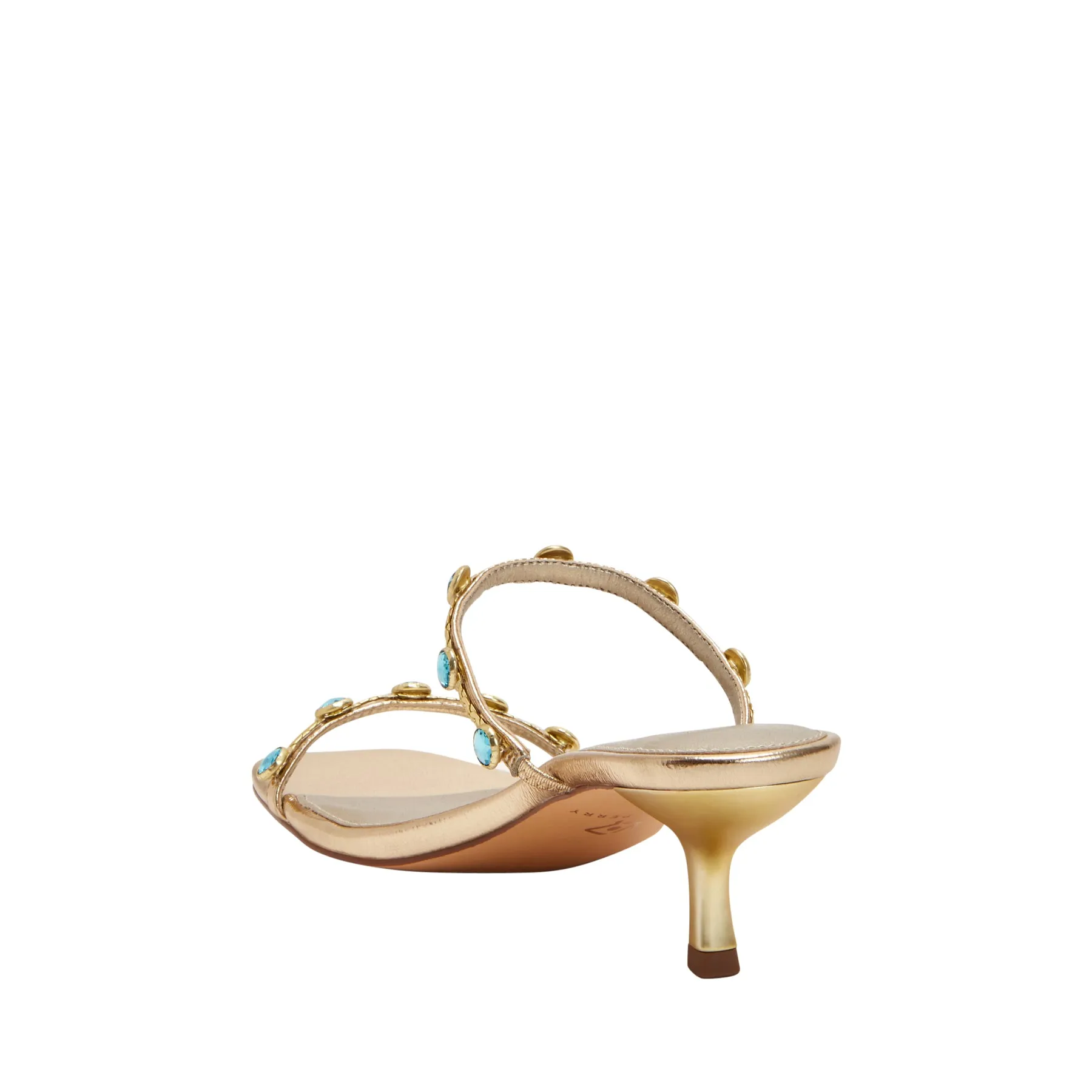 Womens Elegant Gemstone-Embellished Sandals