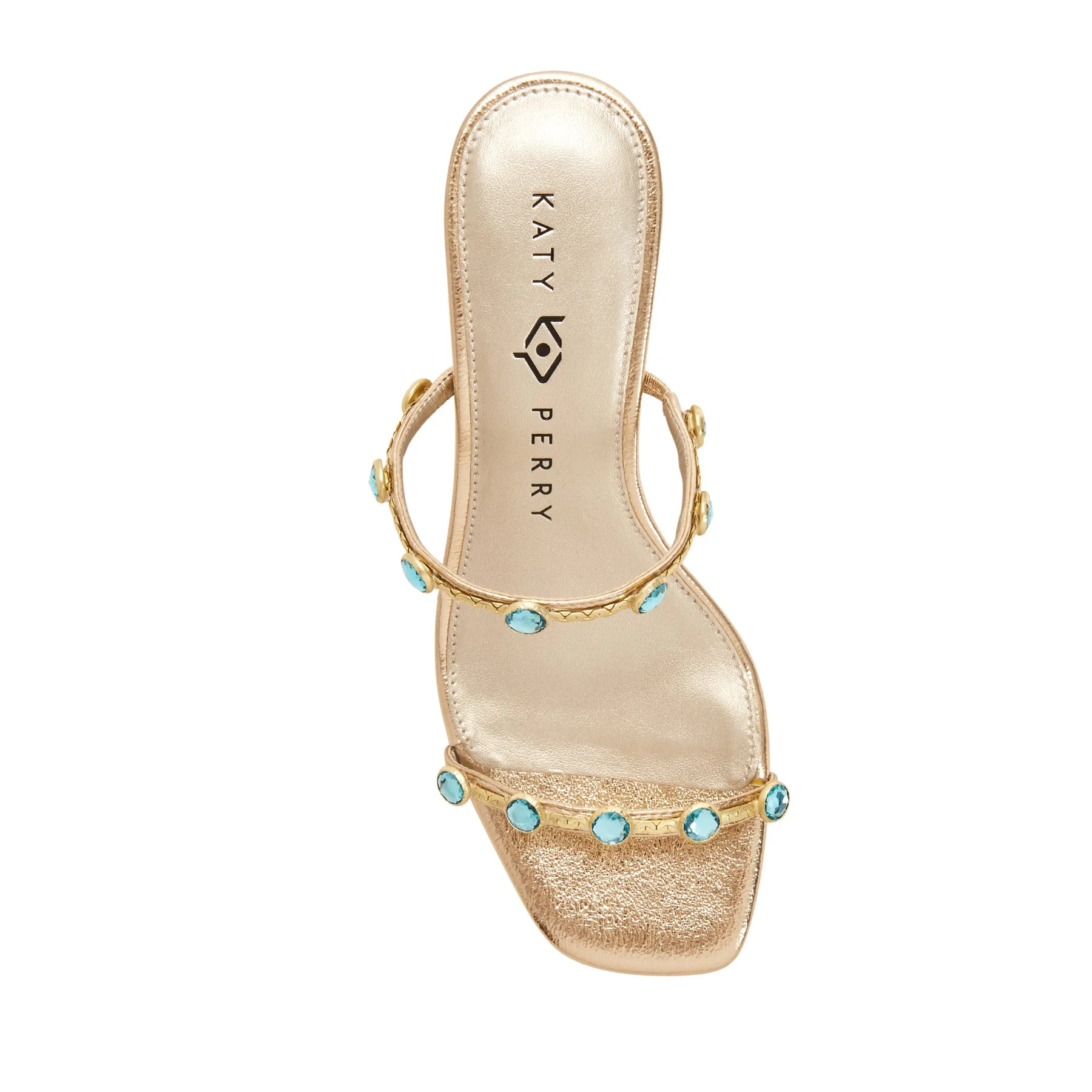 Womens Elegant Gemstone-Embellished Sandals
