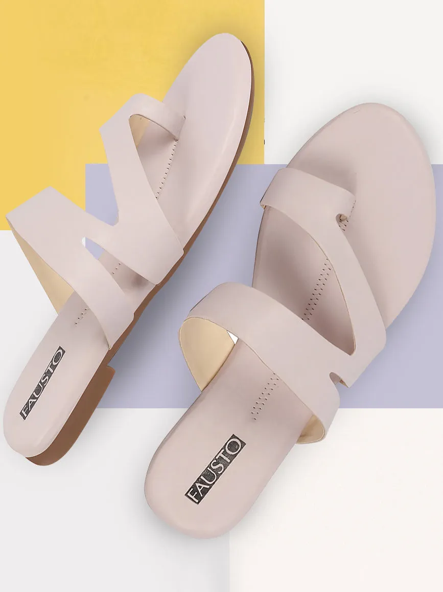 Lavender Slip On Flats Slippers with Womens Toe Ring: Comfortable and Stylish